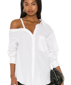L'Academie Off Shoulder Blouse In White