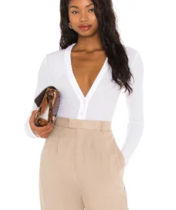 L'Academie Henley Bodysuit In White