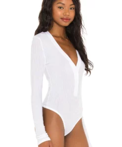L'Academie Henley Bodysuit In White -Deals L'Academie Store LCDE WS727 V3