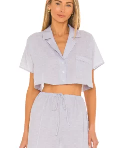 L'Academie Gianni Top In Light Grey