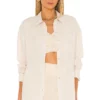 L'Academie Ophelia Button Down Top In Ivory