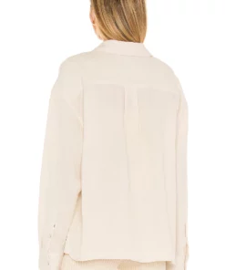 L'Academie Ophelia Button Down Top In Ivory -Deals L'Academie Store LCDE WS736 V3