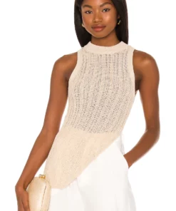 L'Academie Mischa Knit Top In Natural Jute