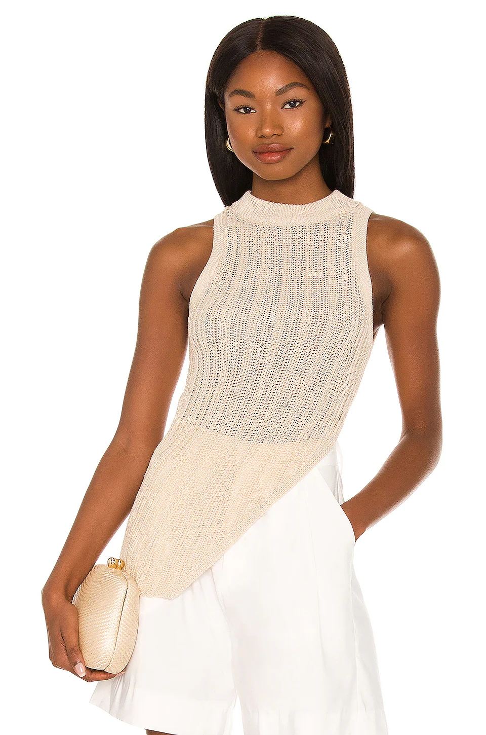 L'Academie Mischa Knit Top In Natural Jute 1 L'Academie Mischa Knit Top In Natural Jute