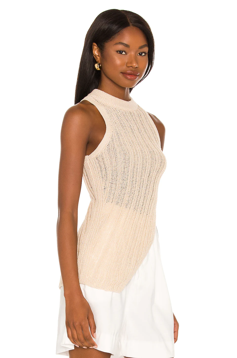 L'Academie Mischa Knit Top In Natural Jute 2 L'Academie Mischa Knit Top In Natural Jute - Image 2
