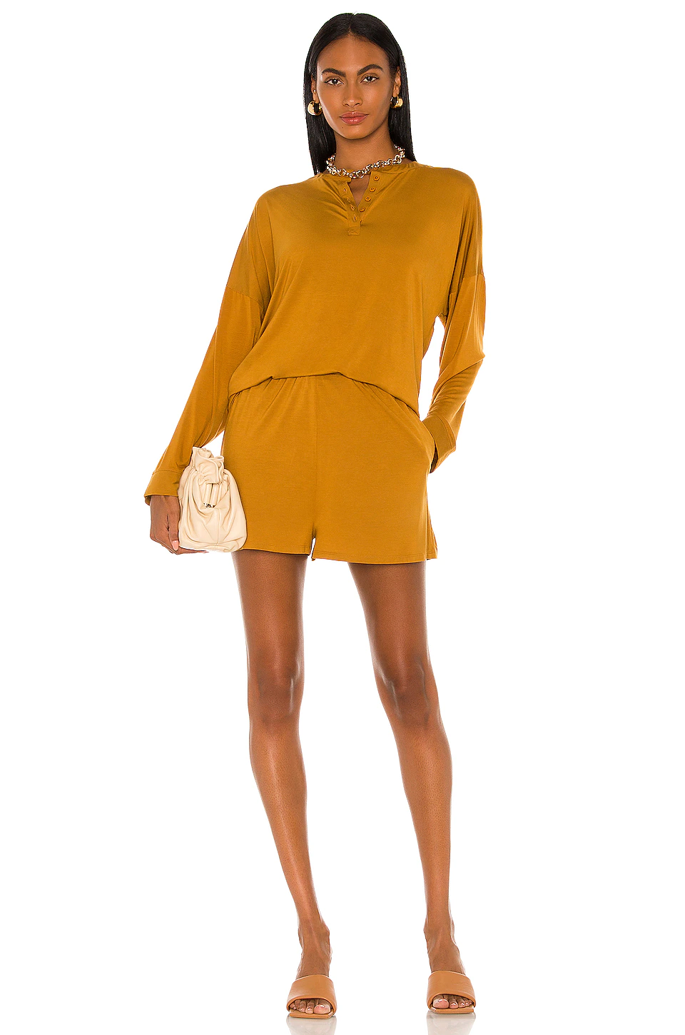 L'Academie Brent Top In Golden Brown 4 L'Academie Brent Top In Golden Brown - Image 4