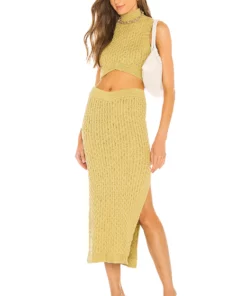 L'Academie Billie Knit Top In Green -Deals L'Academie Store LCDE WS759 V4