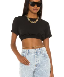 L'Academie Weronika Crop Top In Black