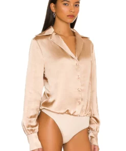 L'Academie Raquel Bodysuit In Champagne -Deals L'Academie Store LCDE WS775 V3