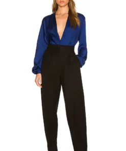 L'Academie The Long Sleeve Bodysuit In Navy -Deals L'Academie Store LCDE WS776 V5