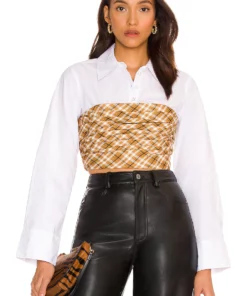 L'Academie Triska Twofer Top In Ochre Multi