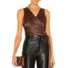 L'Academie Shiri Top In Chocolate Brown