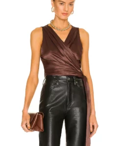 L'Academie Shiri Top In Chocolate Brown