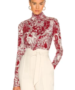 L'Academie Darcia Top In Red Ceramic