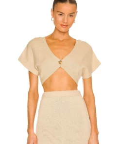 L'Academie Fionn Mini Cardigan In Beige