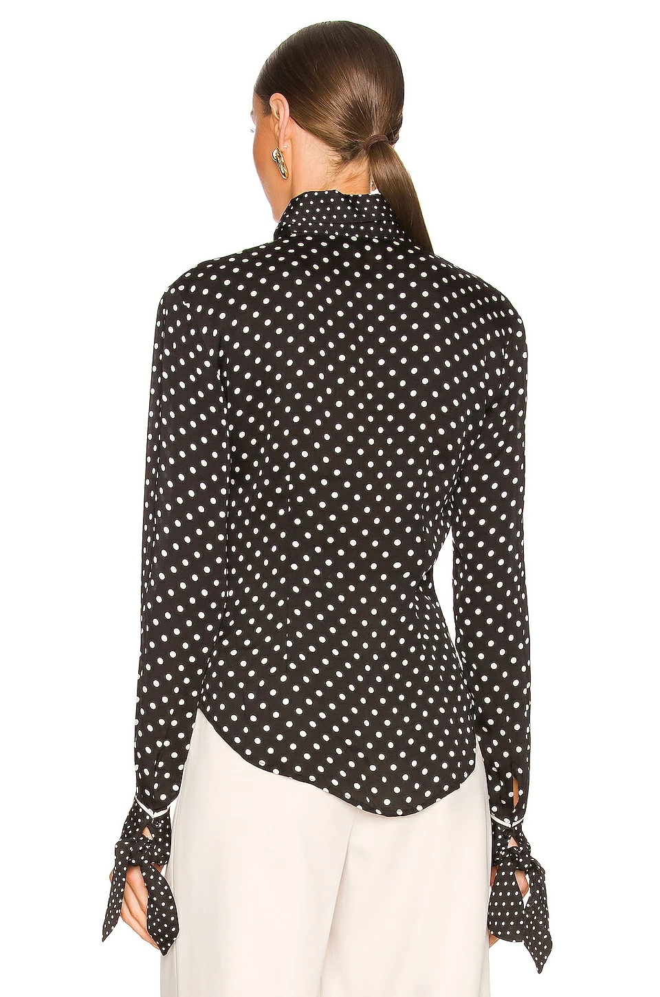 L'Academie Amora Blouse In Black Multi Dot 3 L'Academie Amora Blouse In Black Multi Dot - Image 3