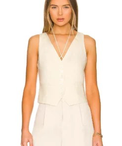 L'Academie Logan Vest In Beige
