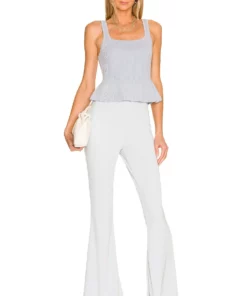 L'Academie Garner Peplum Tank In Pale Blue -Deals L'Academie Store LCDE WS839 V4