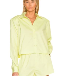 L'Academie The Tory Blouse In Cornsilk